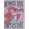 thumbnail image 2 of Junior's The Little Mermaid Ariel Hair Don't Care Crop Graphic Tee Tie Dye Medium, 2 of 4