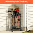 thumbnail image 4 of Goobetter Garden Tool Organizer for Corner,Heavy Duty Metal Yard Tool Tower Rack with 34 Slots & 14 Hooks,Garage Organization Storage for Long-Handled Tools for Garden,Shed,Yard, 4 of 9