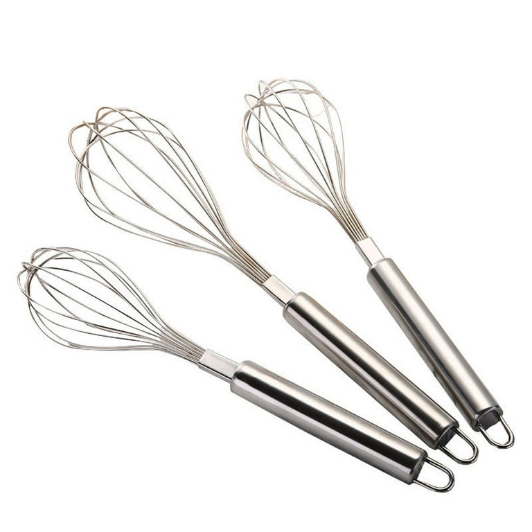  Kitchen Semi Automatic Egg Beater 304 Stainless Steel Egg Whisk  Manual Hand Mixer Self Turning Egg Stirrer Kitchen Accessories Egg Tools  for Mixing (Color : Type1 small): Home & Kitchen