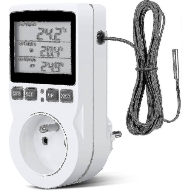 2024,digital / Heating Cooling Thermostat Socket Lcd Temperature Controller, 230v For Greenhouse Farm Temperature Controller/terrarium Thermostat