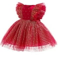 thumbnail image 3 of Toddler Baby Girls Princess Dress Birthday Christmas Party Ball Gown, 3 of 5