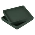 thumbnail image 1 of Uxcell 5" Cerámica Cuadrada Plato de Maceta Bandeja de Goteo Coaster, Verde Oscuro 2 Paquete, 1 of 1