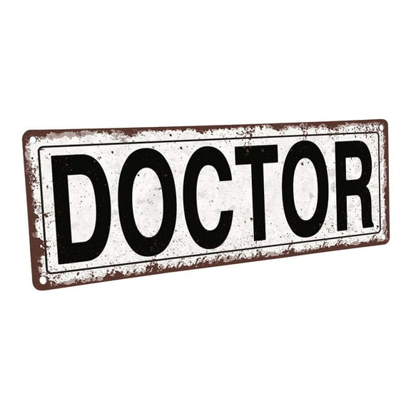 Doctor 4"x12" Metal Sign, Wall Décor for Home and Office