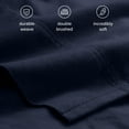 thumbnail image 6 of Bare Home Organic Flannel Sheet Set - 100% Organic Cotton - Deep Pocket - 4-Pieces - Full, Midnight Blue, 6 of 10