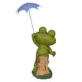 thumbnail image 5 of Alpine Corporation Smiling Frog with Purple Umbrella Statue, 5 of 5