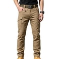 thumbnail image 7 of Pants for Men, Men's Casual Cargo Pants Straight Leg Stretch Pants Fashion Joggers Hiking Travel Trousers with Pockets Khaki M, 7 of 7