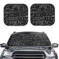 thumbnail image 2 of Balery 2 Piece Black Scientific Car Windshield Sun Shade|Foldable Front Windshield Shade for Car Front Window for Most Sedans SUV Truck-Medium, 2 of 7