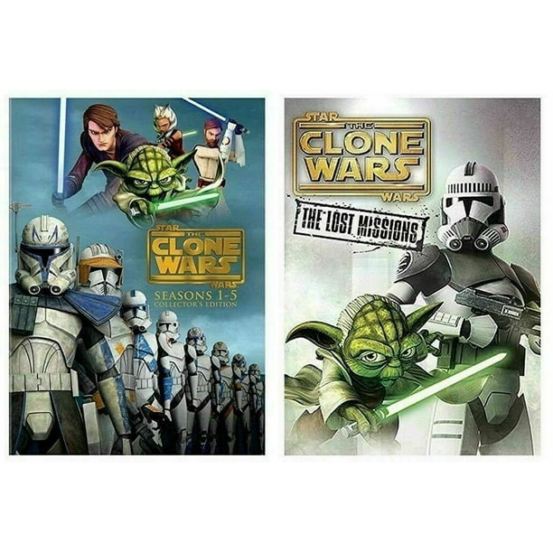 Star Wars The Clone Wars Season 1 5 Complete Series Season 6 Lost Mission Dvd Walmart Com Walmart Com