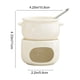 thumbnail image 3 of Ceramic Chocolate Fondue Pot Set Heatproof Melting Bowl Burners For Ice Cream Cheese Dessert Home Kitchen Includes Forks, 3 of 6