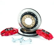 Alcon 2007+ Jeep JK Rear Brake Upgrade Kit with 4-Piston Red Calipers and 335x22mm Rotors - Part Number BKR5059D16