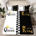 thumbnail image 2 of Homewish King and Queen Bed Sheets for Couple, Black White Abstract King Sheets, Romantic Valentines Day Sheet Set, Ultra Soft Bedroom Decor, 4pcs, 2 of 7