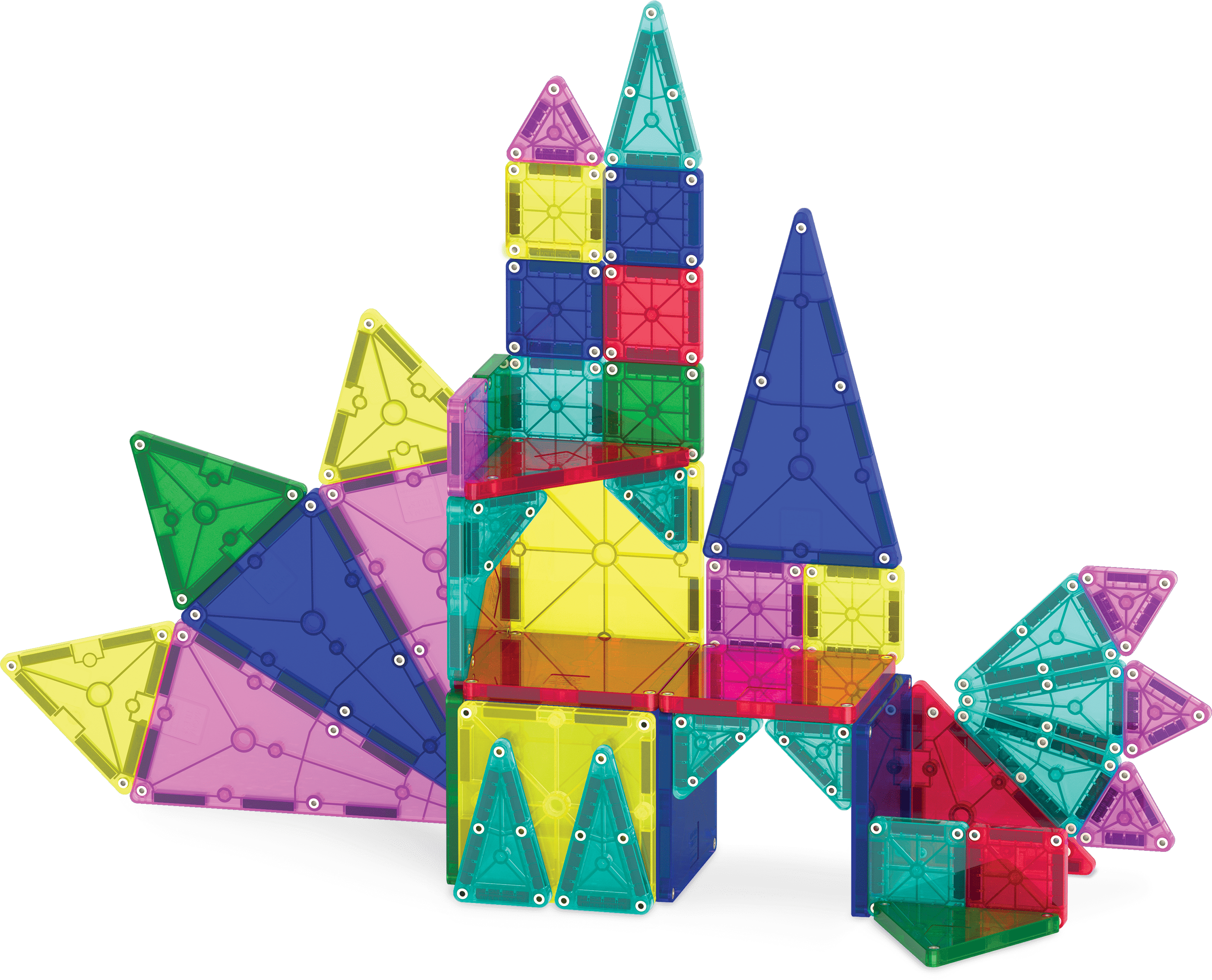 MAGNA-TILES® Combo 46-Piece Magnetic Construction Set, The ORIGINAL Magnetic Building Brand