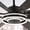 Black, variant on Chords Attic 72" Reversible 8-Blade Ceiling Fan with LED Lights, Remote 3-Color, 6-Speed and Timer