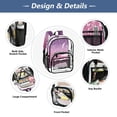 thumbnail image 5 of PVC Transparent Backpacks Clear Backpack for Travel and Outings Pink and Purple Glitter Pattern, 5 of 7