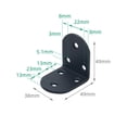 thumbnail image 2 of 2Pcs Heavy Duty Corner Brackets, 90 Degree Right Angle Brackets L Shaped Metal, 2 of 7