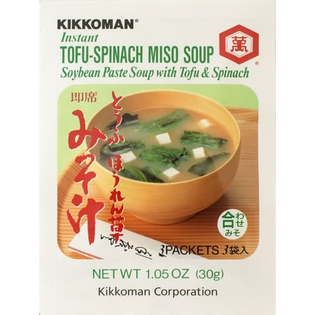 Kikkoman Instant Tofu-Spinach Miso Soup Mix, 1.05 oz (Pack of (Best Tofu Soup Recipe)