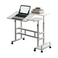 thumbnail image 1 of Small Standing Desk with Wheels, Mobile Adjustable Height Rolling Computer Desk for Home Office, 1 of 9