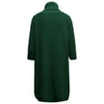 thumbnail image 5 of Arlun Women's Turtleneck Oversize Long Pullover Sweaters Dress Casual Longline Solid Color Trendy Streetstyle Soft Comfortable Knit Tops for Everyday Wear and Versatile Outfits Green L, 5 of 5