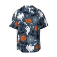thumbnail image 2 of KLL Halloween 1 Print Men's Shirt Short Sleeve Button Down Summer Cuba Beach Shirts- XX-Large, 2 of 7