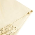 thumbnail image 4 of TZ Promise Women Beige Pashmina Shawl and Wrap Soft Solid Color Scarf with Fringes, 4 of 5