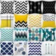 thumbnail image 2 of Funda de cojín geométrica, funda de almohada de poliéster de 45x45, cojines decorativos para sofá, funda de almohada para decoración del hogar, fundas de almohada negras, amarillas y azules, 2 of 5