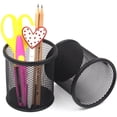 thumbnail image 1 of UPGRATOR 4Pcs Black Metal Pencil Cup Mesh Holder Round Organizer for Desk Supplies and Pens, 1 of 8
