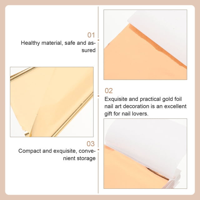 KAKOWELY Hojas De Papel Dorado Para De Con Brillantina Multicolor Para Manicura