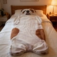 thumbnail image 7 of Oversized Dog Sleeping Bag for Adults - Soft Flannel Cozy Mattress for Comfortable Sleep, Perfect for Camping, Sleepovers, or Lounging at Home, Features Adorable Cat Design, 7 of 7