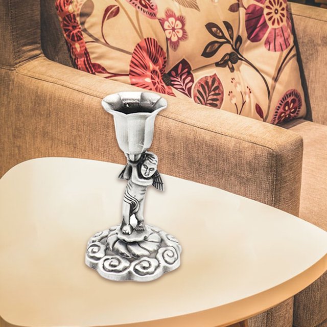 facefd Catholic Candelabra Decoration Metal Candle Holder for Dinner Table Single