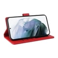 thumbnail image 6 of Wallet Case For Samsung Galaxy S21 FE,Drop Protection Magnetic Closure Flip Leather Card Slots Cash Pocket Wallet Kickstand Phone Case Cover For Samsung Galaxy S21 FE,Red, 6 of 12