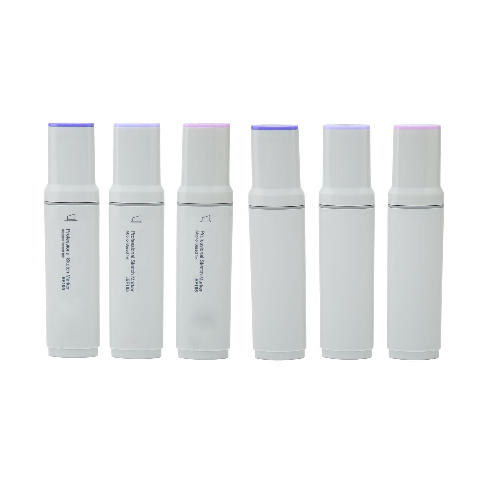 Rupoun Professional Jumbo Art Markers Set, Large Wide Head Quick Drying Refillable Paint Pen Set for DIY Painting and Drawing, Blue Purple Ink, 3 Count Pack