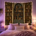 thumbnail image 2 of Antique Book Stack Illustration Tapestry Wall Hanging, 2 of 7
