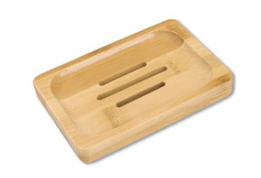 Yellow Square Flat Plate Bamboo Wood Soap Box Soap Dish Board Bracket Tray BS 