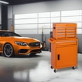 thumbnail image 4 of Jopath Tool Chest, 5-Drawer Rolling Tool Storage Cabinet with Detachable Top Tool Box, Liner, Universal Lockable Wheels, Adjustable Shelf, Locking Mechanism orange, 4 of 6