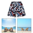 thumbnail image 4 of Beach Shorts Men Baggy with Pockets Beach Swimsuit for Party Holidays Travel Black White XXXL, 4 of 8