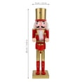 thumbnail image 5 of LOLIPPYY Nutcracker Soldier Statue: Large 38cm Wooden Christmas Decor - 2026 New Year-Themed Standing Figurine for Festive Tabletop and Shelf Displays, 5 of 7