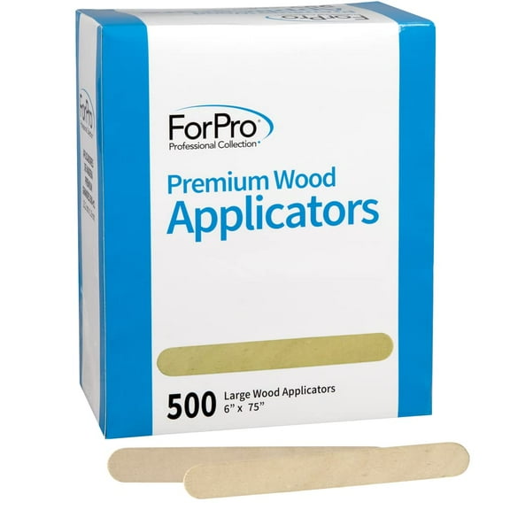ForPro Premium Wood Applicators, Non-Sterile, Hair Removal Waxing Applicators, Large, 6” L x .75” W, 500-Count