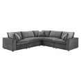 thumbnail image 1 of Sectional Sofa Set, Velvet, Grey Gray, Modern Contemporary Urban Design, Living Lounge Room Hotel Lobby Hospitality, 1 of 10