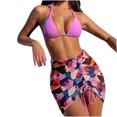thumbnail image 1 of Traje de 3 piezas Mujer Falda Bikini Conjunto Push-Up Pad Traje de baño Traje de baño Ropa de playa Fridja nalpqowj21599, 1 of 9