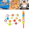 thumbnail image 6 of Lacing Beads Sequencing Threading Toy Multicolor Wood Shape Recognition Home Educational Activity Children, 6 of 9
