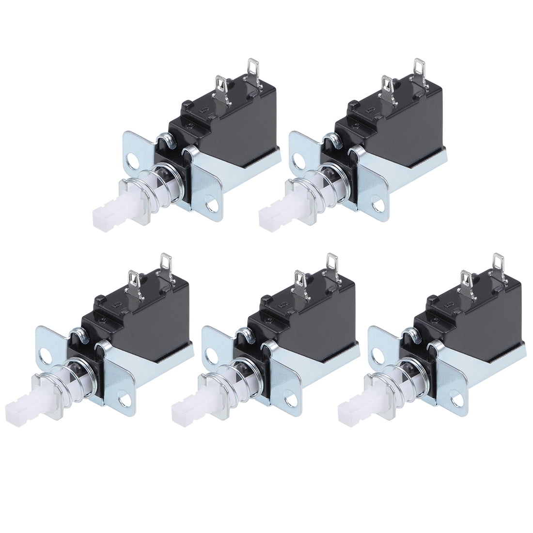 Details about   Push Button Switch 8A 250V SPST 2 Pin 1 Position Self-Locking Black 5pcs