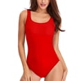 thumbnail image 1 of Womens Athletic One Piece Swimsuits Racerback Padded Bathing Suit Sport Swimwear Color Block, 1 of 6
