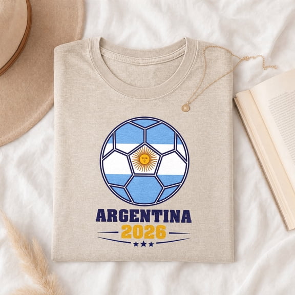 Jollimate Argentina Soccer T-Shirt, Argentina Fan Girl Shirt, Football Fan Gift, Soccer Lover Gift
