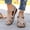 🔥 Brown, variant on Msgweeeg Women’s Shoes Summer Sandals Women's Fashionable Casual Summer Solid Color Peep Toe Hollowed-Out Wedge Sandals for Wedding & Party