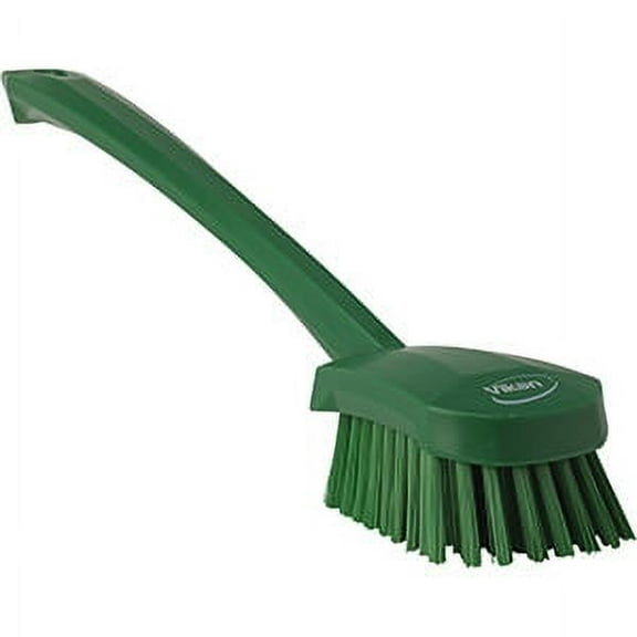 Vikan Long Handle Scrubbing Brush- Stiff - Green (2 Units)