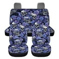 thumbnail image 2 of Qpednta Skull Flower Car Seat Covers Sets 4 Pack Vehicle Seat Protector Front and Rear Split Bench for Cars Easy to Install Accessories Auto Trucks Van SUV, 2 of 7