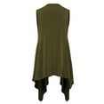 thumbnail image 2 of Made by Johnny Women's Lightweight Sleeveless Draped Open Cardigan XL OLIVE, 2 of 6
