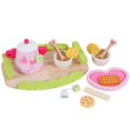 thumbnail image 1 of Tea Party Tableware Wooden Handicraft Toy Kitchen Pretend Play Set Cooking Coffee Bread For Toddlers Kids Birthday Gift Favors, 1 of 7