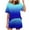 Blue womens sets, variant on ABPWLY Two Piece Sets for Women Lounge Sets for Women Summer Fashion Gradient Print Short Sleeve Tops and Shorts Loungewear Sets Homewear Outfits Workout Sets for Women