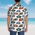 thumbnail image 4 of KLL Pirate hats Print Men's Hawaiian Shirt Short Sleeve Button Down Beach Shirts,3X-Large, 4 of 7